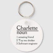 ボーイフレンドのギフト用キパーソナライズされたーチェー男性へン キーホルダー (正面)