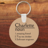 ボーイフレンドのギフト用キパーソナライズされたーチェー男性へン キーホルダー (裏面)