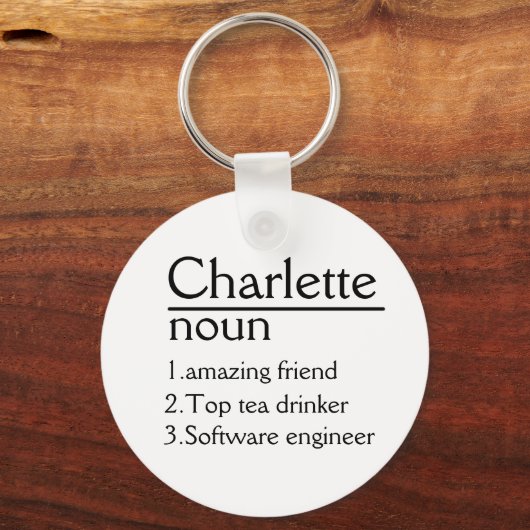 ボーイフレンドのギフト用キパーソナライズされたーチェー男性へン キーホルダー (正面)