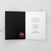 ボーイフレンドのクリスマスカード – 雪だるまインハート シーズンカード (内部)