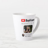 ボーイフレンドのソーシャルメディア カフェラテマグ (右アングル)