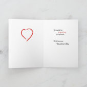 ボーイフレンドのバレンタインデーハート シーズンカード (内部)