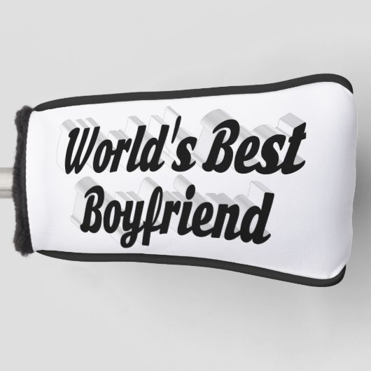 ボーイフレンドのブラックスクリプト ゴルフヘッドカバー (正面)