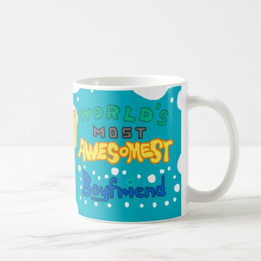 ボーイフレンドのマグ-世界のほとんどのAwesomest BF コーヒーマグカップ (右)