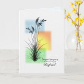 ボーイフレンドの喪失に関する悔やみや弔慰，草 カード (黄色い花)