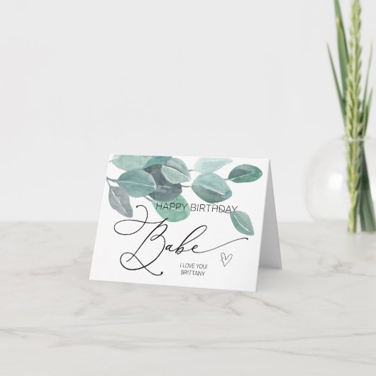 ボーイフレンドの夫カード用ハッピーバースデーベー カード (正面)