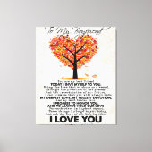 ボーイフレンドの引用文を愛する |トレンディー キャンバスプリント (正面)