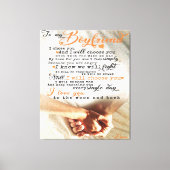 ボーイフレンドの引用文を愛する |トレンディー キャンバスプリント (正面)