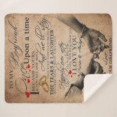 ボーイフレンドの引用文を愛する |夫への贈り物, bf シェルパブランケット (正面(横))