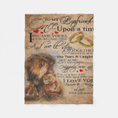 ボーイフレンドの引用文を愛する |現おもしろい在引用文 フリースブランケット (正面)