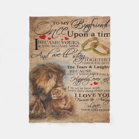 ボーイフレンドの引用文を愛する |現おもしろい在引用文 フリースブランケット (正面)