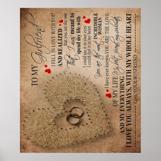 ボーイフレンドの引用文を愛する |現おもしろい在引用文 ポスター (正面)