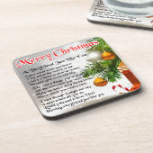 ボーイフレンドの詩-クリスマスのデザイン コースター (左側)