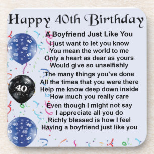 ボーイフレンドの詩-第40誕生日 コースター