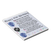 ボーイフレンドの詩 – 40歳の誕生日 ノートパッド (アングル)