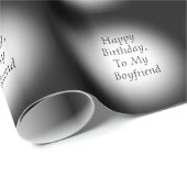 ボーイフレンドの誕生日、黒いスポットライトのギフト用包装紙 ラッピングペーパー (ロールコーナー)