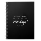 ボーイフレンドの4周年記念ギフト ノートブック (正面)