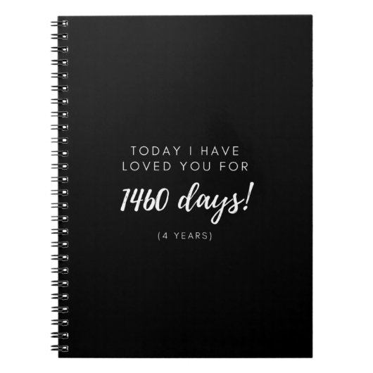 ボーイフレンドの4周年記念ギフト ノートブック (正面)