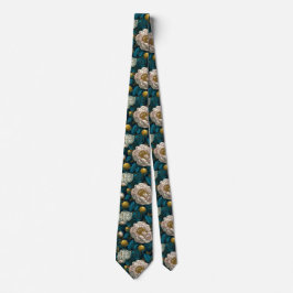 ボーイフレンドへのユニークなギフト ぼたんの花 ネクタイ