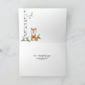 ボーイフレンドへの感謝祭スクラップブックyウッズキツネ シーズンカード (内部)