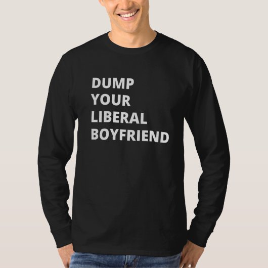 ボーイフレンドを自由主義の捨てる Tシャツ (正面)