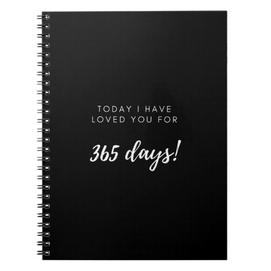 ボーイフレンドガールフレンドに1周年記念プレゼント ノートブック (正面)