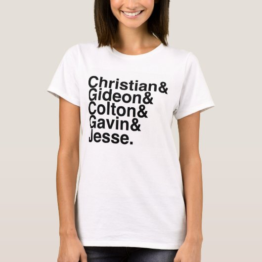 ボーイフレンドキリスト教のGideon、Colton、ギャビンを…予約して下さい Tシャツ (正面)
