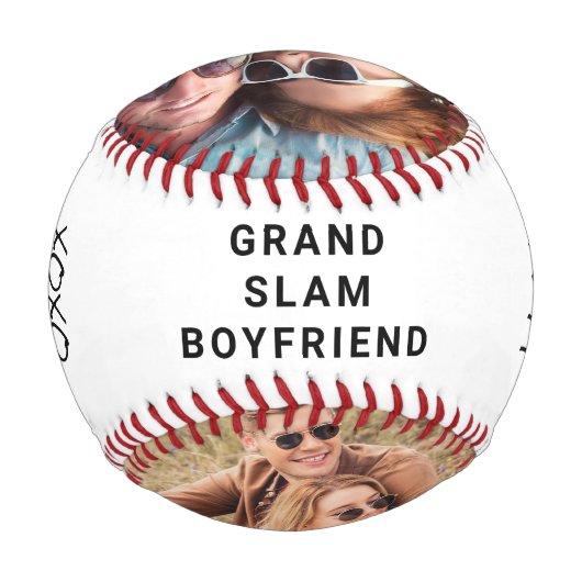 ボーイフレンドパーソナライズされたの写真 野球ボール (裏面)