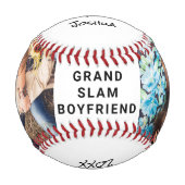 ボーイフレンドパーソナライズされたの写真 野球ボール (正面)