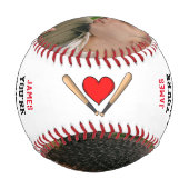 ボーイフレンド写真野球 野球ボール (裏面)