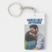 ボーイフレンド写真sea blue 3d文字 キーホルダー (正面)