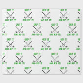 ボーイフレンド夫クリスマス誕生日ゴルフ ラッピングペーパー (フラット)