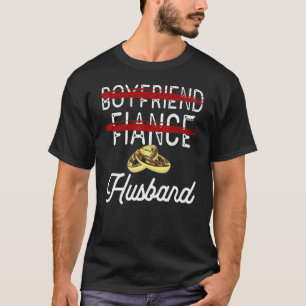 ボーイフレンド婚約夫結婚新郎のテーマ Tシャツ