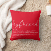 ボーイフレンド定スタイリッシュ義スクリプトラブハートレッド クッション (ブランケット)