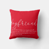 ボーイフレンド定スタイリッシュ義スクリプトラブハートレッド クッション (裏面)