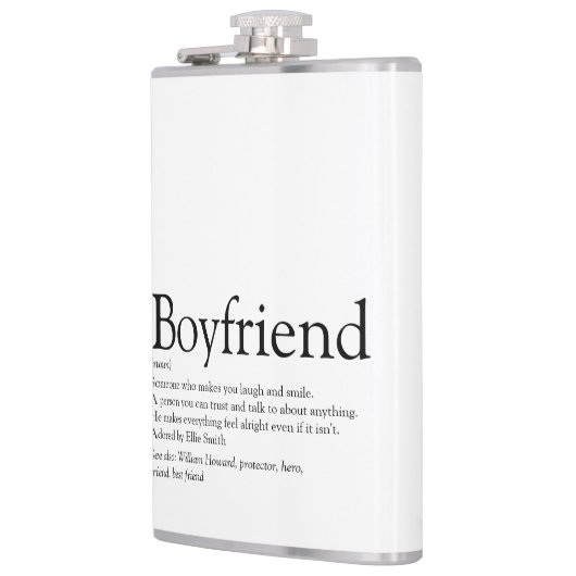 ボーイフレンド定義ことわざ白黒 フラスク (左)