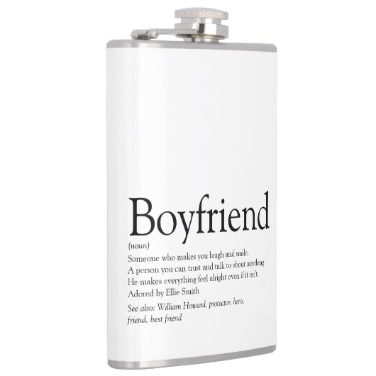 ボーイフレンド定義ことわざ白黒 フラスク (右)
