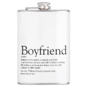 ボーイフレンド定義ことわざ白黒 フラスク (正面)