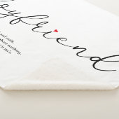 ボーイフレンド定義赤いハートエレガントスクリプト シェルパブランケット (3/4)