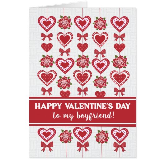 ボーイフレンド用バレンタインデレッドローゼズハート弓 (正面)