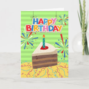 ボーイフレンド用誕生日ケーキ カード