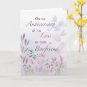 ボーイフレンド記念日の損失水の色花模様 カード (黄色い花)