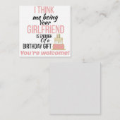 ボーイフレンド誕生日 エンクロージャーカード (正面/裏面)