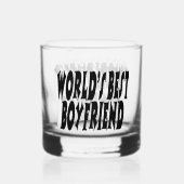 ボーイフレンド黒タイポグラフィ ウイスキーグラス (正面)