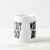 ボーイフレンド黒タイポグラフィ コーヒーマグカップ (中央)