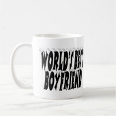 ボーイフレンド黒タイポグラフィ コーヒーマグカップ (左)