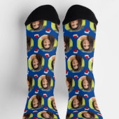 ボーイフレンド・ブルー・クリスマスのガールフレンドの写真 ソックス (上部)