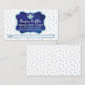 ボーイブルーおむつラッフルカード用ベビーシャワー エンクロージャーカード (正面/裏面)