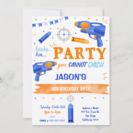ボーイブルーとオレンジダーツガン 招待状