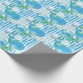 ボーイブルーのベビー鯨 ラッピングペーパー (角)